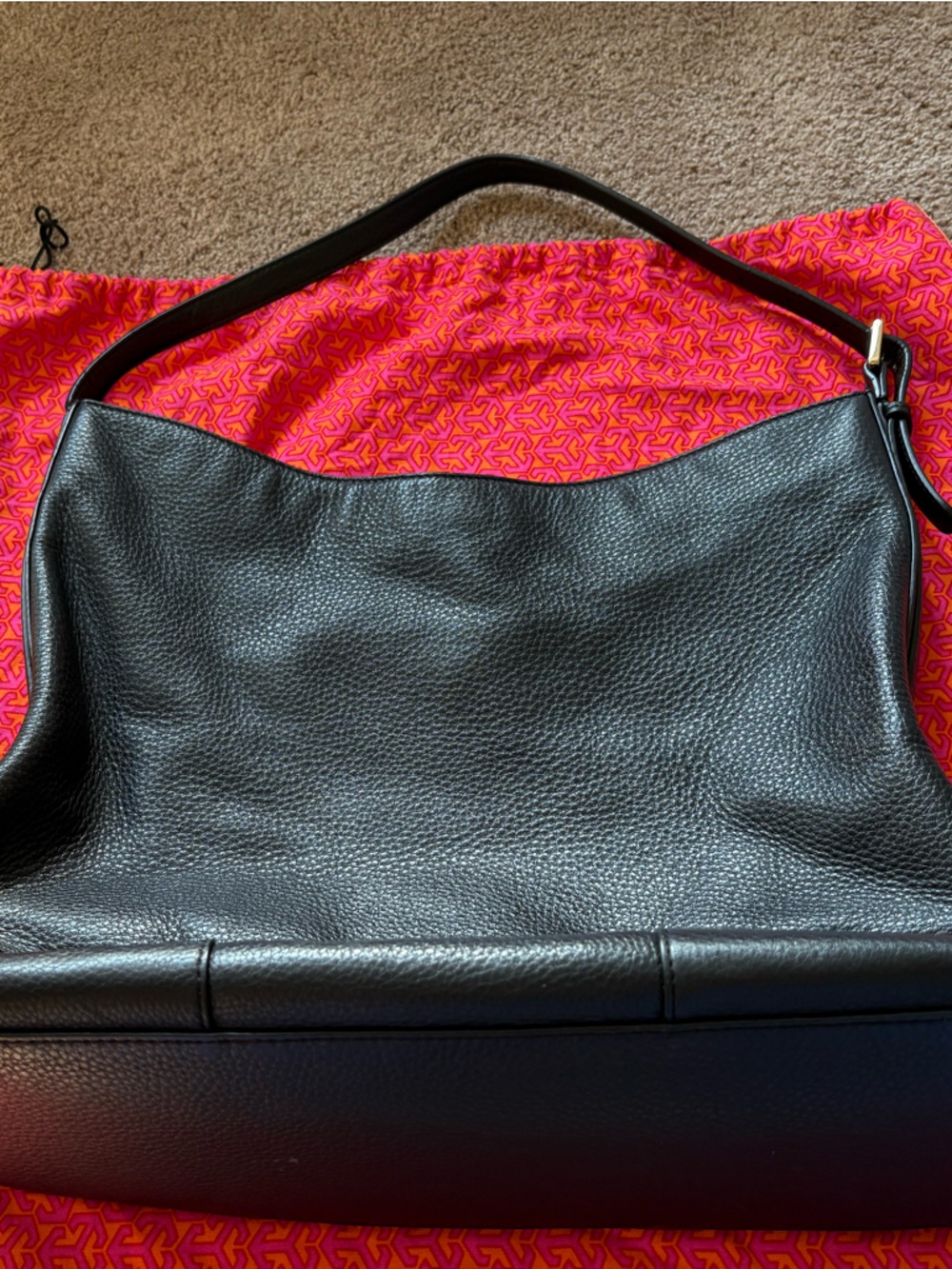 Tory Burch Black Leather Hobo Shoulder Bag - Picture 9 of 13
